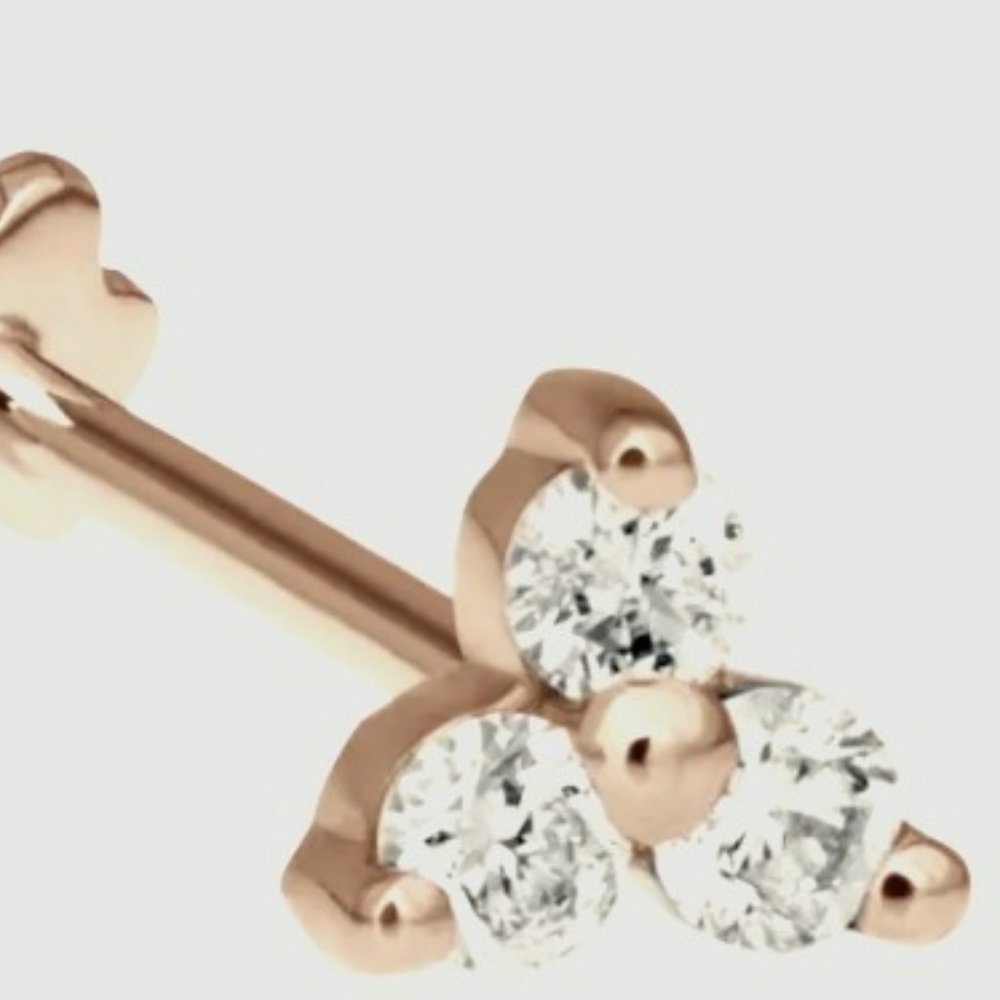 Maria Tash Diamond Trinity Threaded Study Earning - image 1